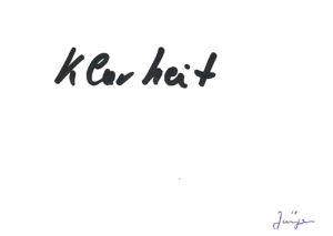 ACHIM HEINZE - KLARHEIT